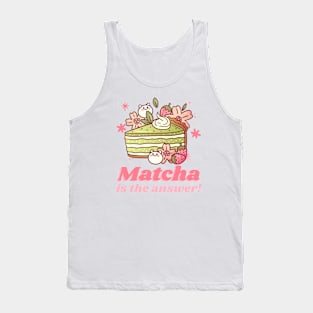 Kawaii Matcha Lover Cake Cute Tank Top